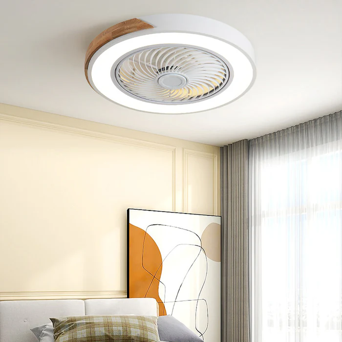 LumiBois™ – Ventilateur de Plafond Design Bois & Lumière LED