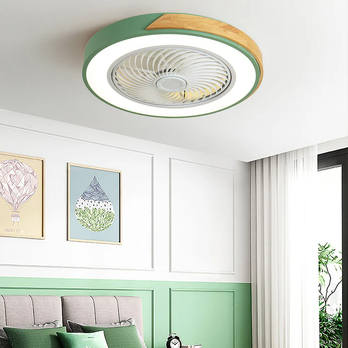 LumiBois™ – Ventilateur de Plafond Design Bois & Lumière LED