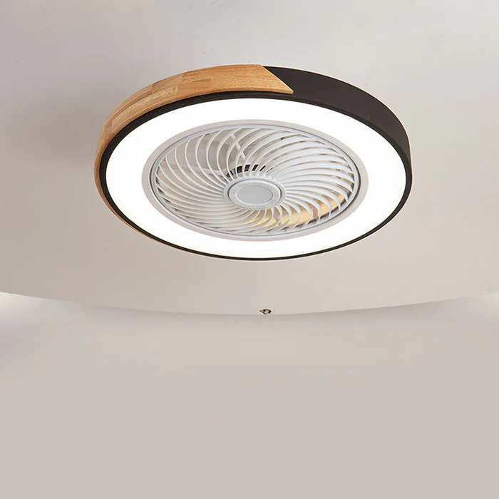 LumiBois™ – Ventilateur de Plafond Design Bois & Lumière LED