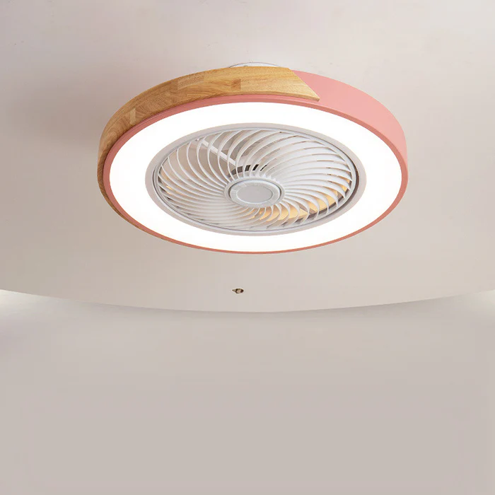 LumiBois™ – Ventilateur de Plafond Design Bois & Lumière LED