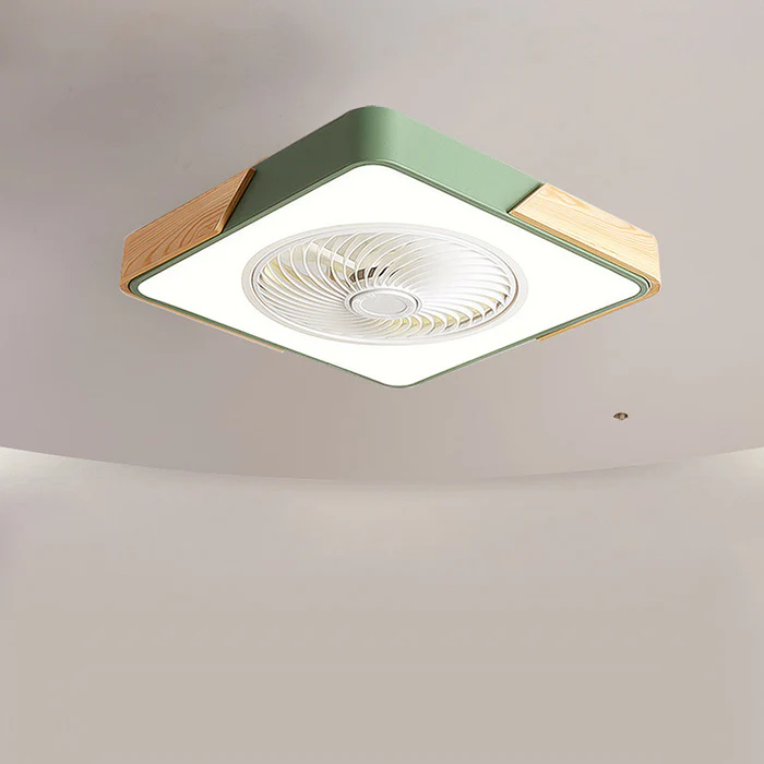 LumiBois™ – Ventilateur de Plafond Design Bois & Lumière LED