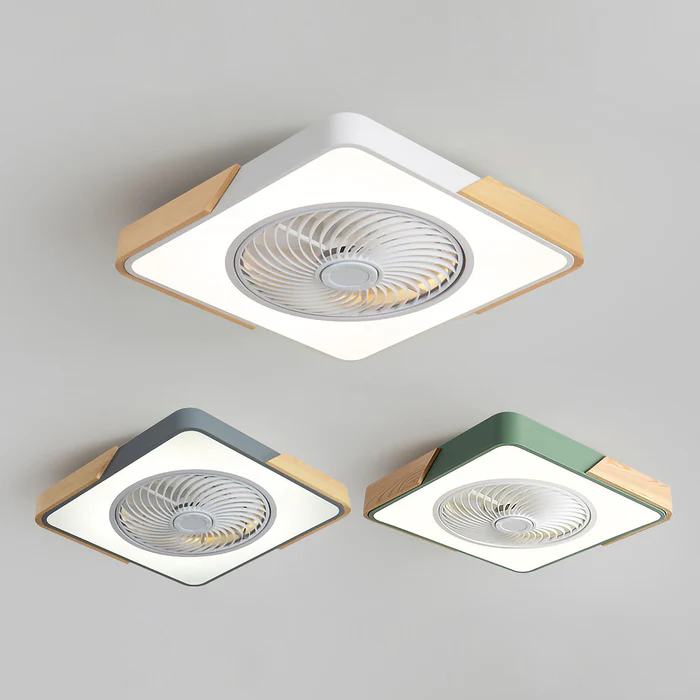 LumiBois™ – Ventilateur de Plafond Design Bois & Lumière LED
