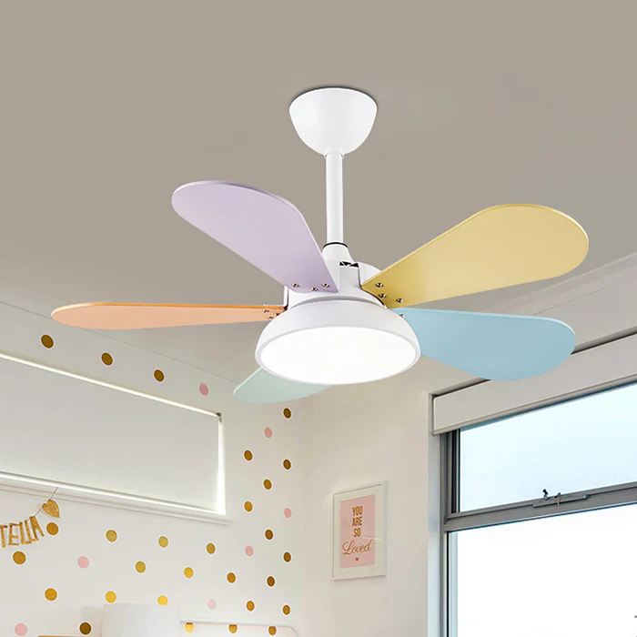 ColoréaLume™ – Ventilateur Plafonnier Pastel et Lumineux