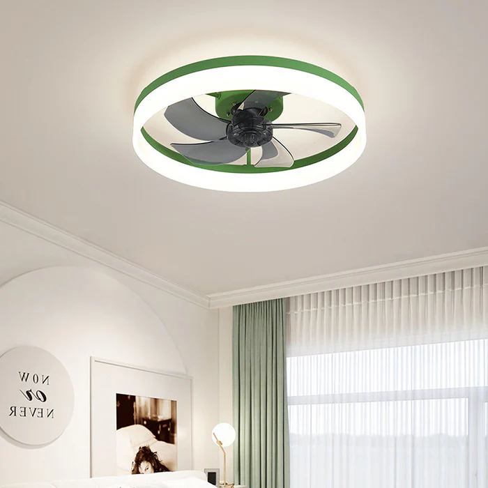 NordiBrise™ – Ventilateur Plafond Scandinave à Fixation Rase avec LED