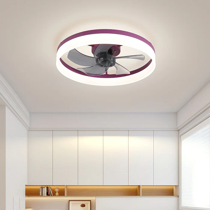 NordiBrise™ – Ventilateur Plafond Scandinave à Fixation Rase avec LED