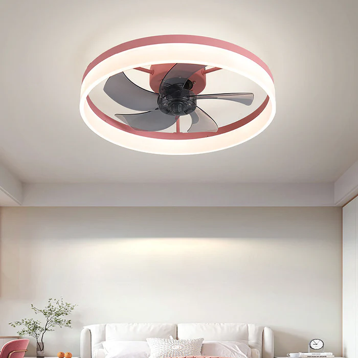 NordiBrise™ – Ventilateur Plafond Scandinave à Fixation Rase avec LED