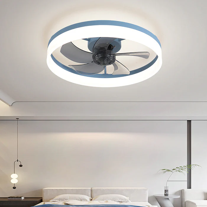 NordiBrise™ – Ventilateur Plafond Scandinave à Fixation Rase avec LED
