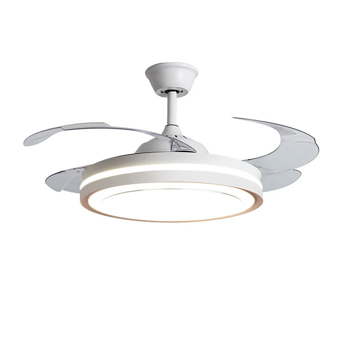 ÉpureTélé™ – Ventilateur Plafond Blanc au Design Minimaliste avec Télécommande