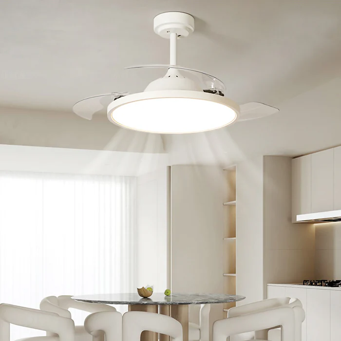 ClairFlush™ – Ventilateur Lumineux Blanc à Montage Rasant
