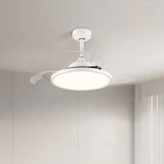 ClairFlush™ – Ventilateur Lumineux Blanc à Montage Rasant