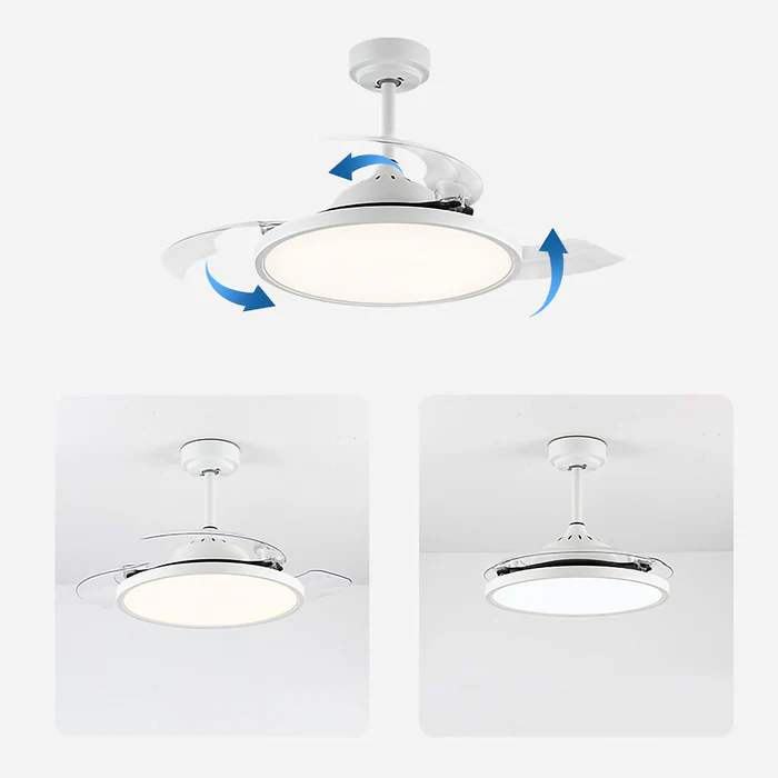 ClairFlush™ – Ventilateur Lumineux Blanc à Montage Rasant
