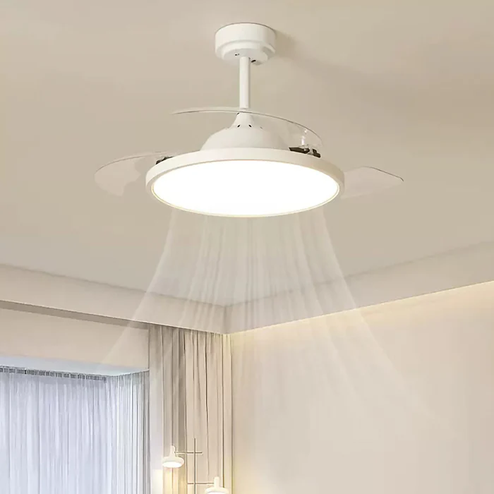 ClairFlush™ – Ventilateur Lumineux Blanc à Montage Rasant