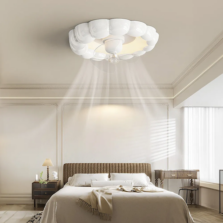 MacaronaLume™ – Ventilateur de Chambre Élégant avec LED