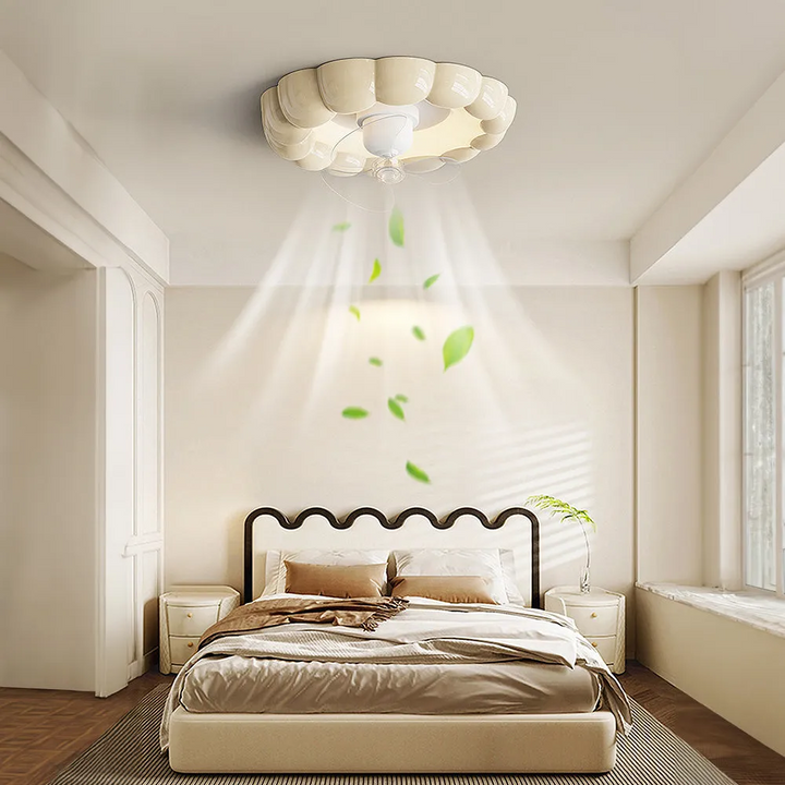 MacaronaLume™ – Ventilateur de Chambre Élégant avec LED