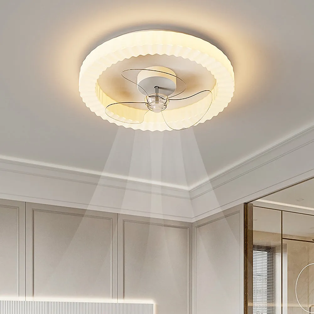 LumiRond™ – Ventilateur Plafonnier LED Blanc Forme Ronde