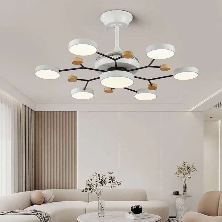 LumiFanor™ – Ventilateur Lumineux Moderne en Métal et LED