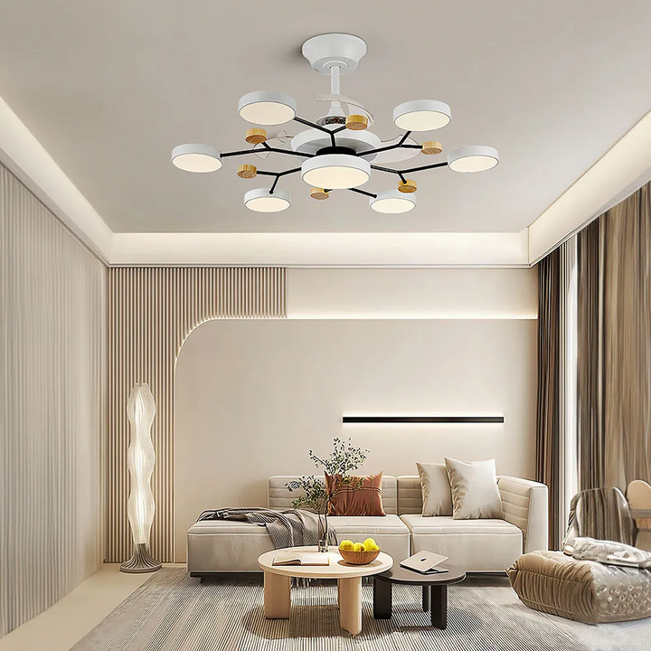 LumiFanor™ – Ventilateur Lumineux Moderne en Métal et LED
