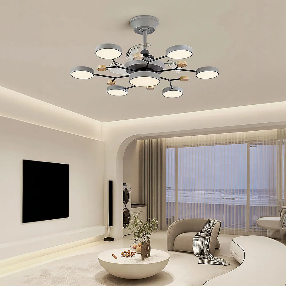 LumiFanor™ – Ventilateur Lumineux Moderne en Métal et LED