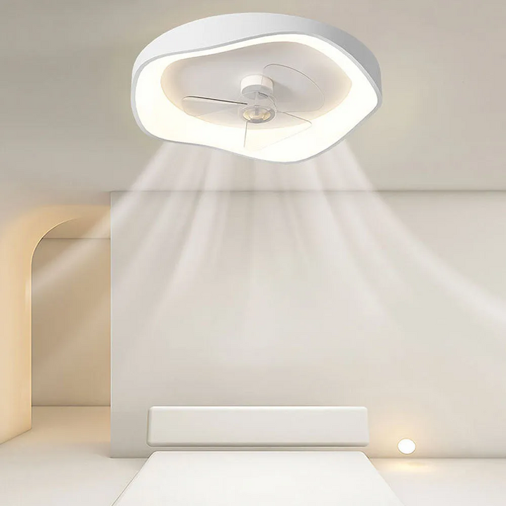NeutraFan™ – Plafonnier Ventilateur Blanc au Style Épuré