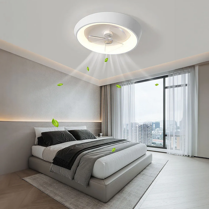 NeutraFan™ – Plafonnier Ventilateur Blanc au Style Épuré