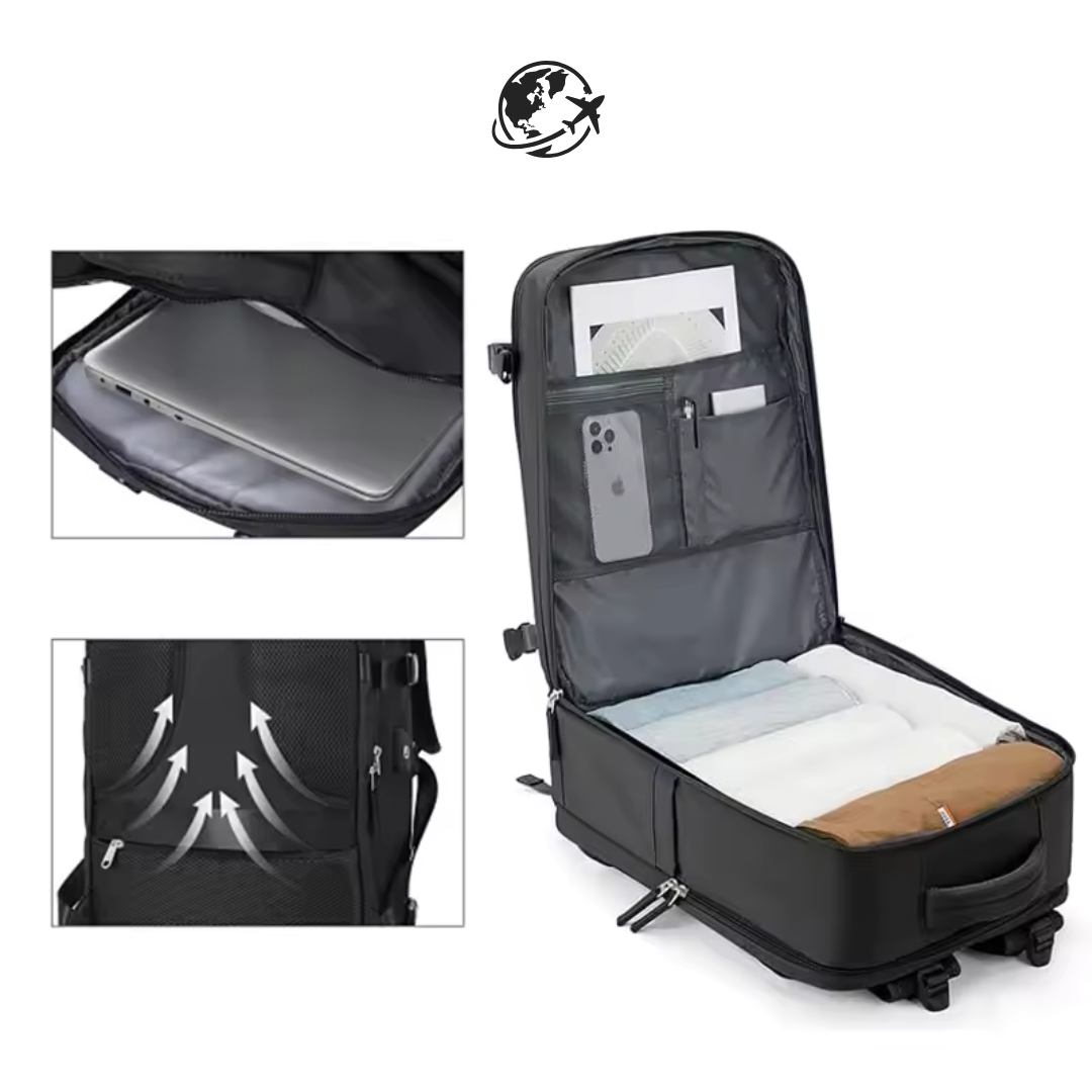 AirVoyage™ – Sac à Dos Cabine Léger & Spacieux