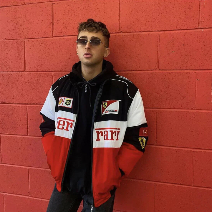 ScuderiaRetro™ – Veste Racing Classique Ferrari Style Années 90
