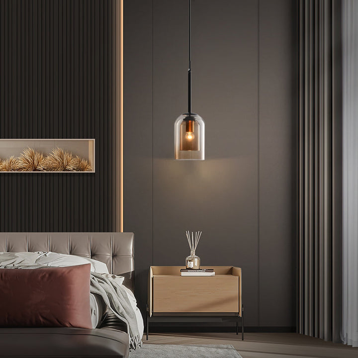 LumiStrate™ – Suspension Moderne à Deux Niveaux de Verre