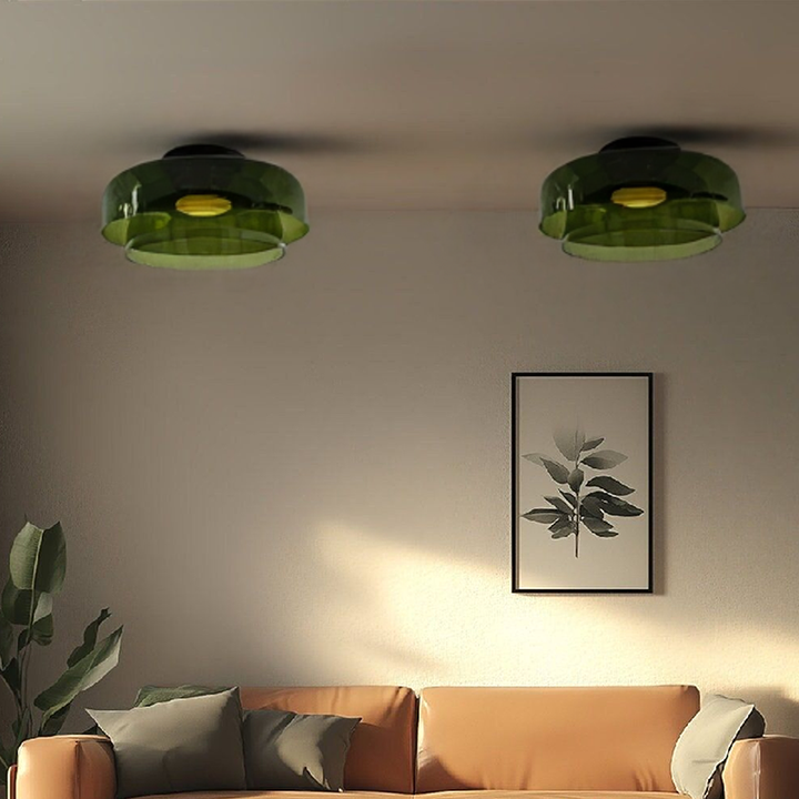 LustreKaléïdo™ – Éclairage de Plafond en Vitrail Créatif