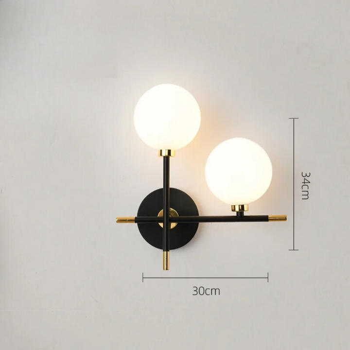 DuoLume™ – Applique Murale Double Sphère Scandinave