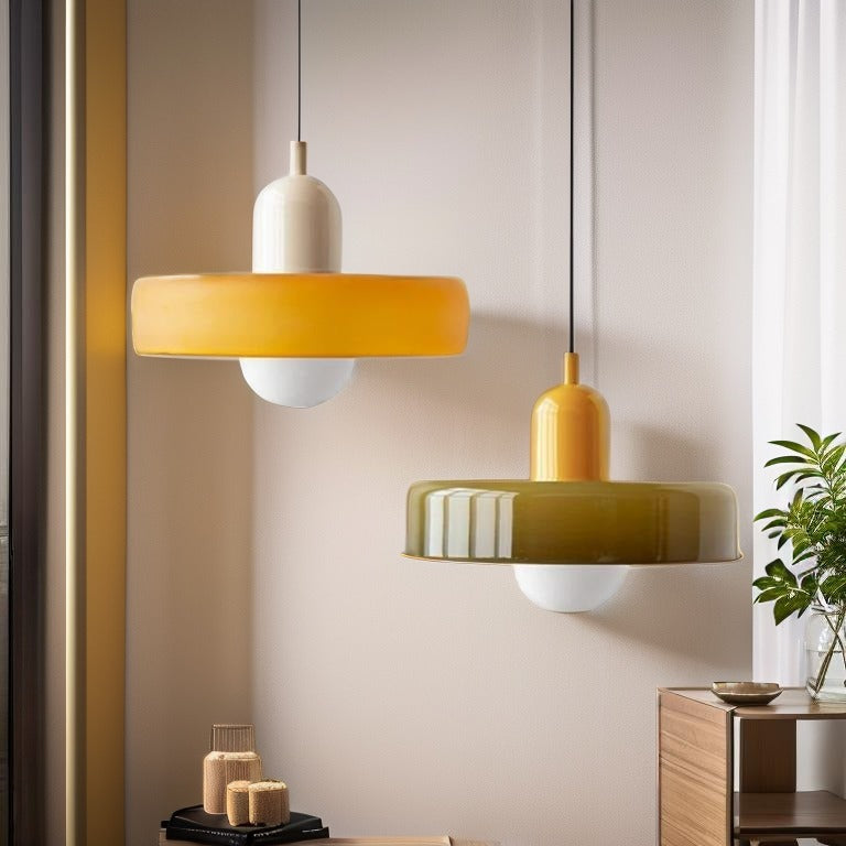LumiModèle™ – Suspension Géométrique en Verre et LED