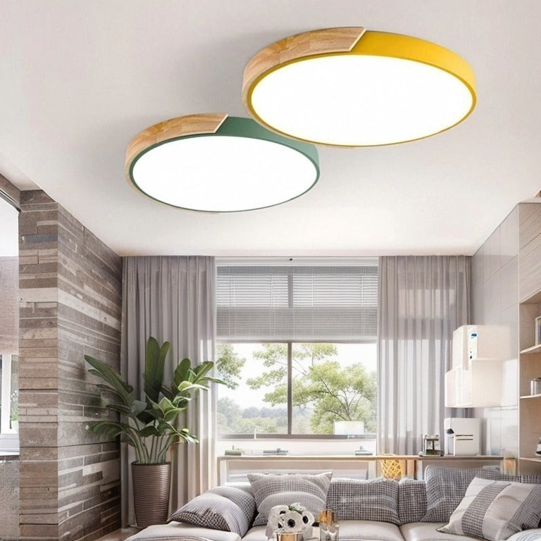 NordikBois™ – Plafonnier Moderne en Bois Ultra-Mince