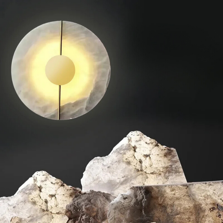 Halo Marbré™ – Luminaire Mural Design Circulaire