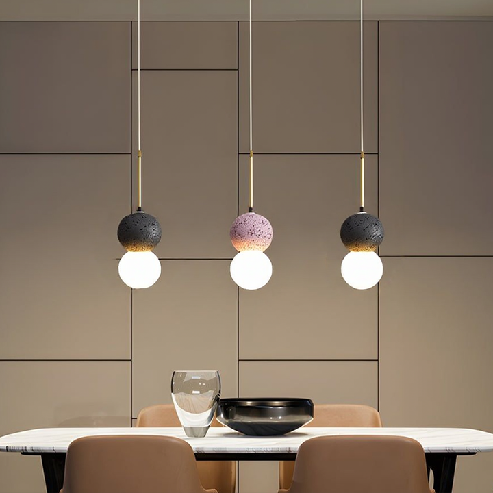 LumiZzo™ – Suspension Épurée avec Finition Terrazzo