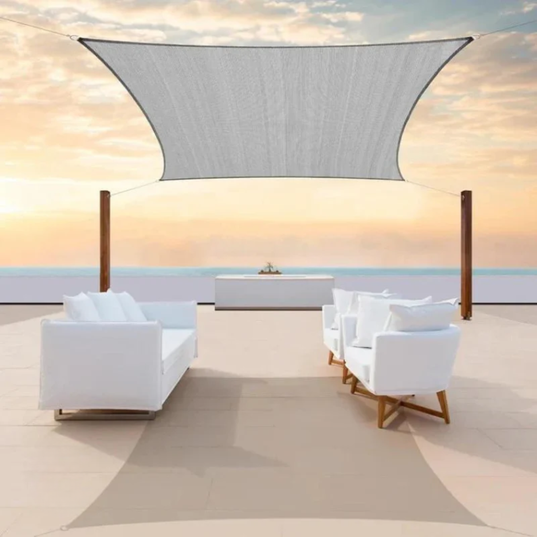 SunShade™ – Voile d’Ombre Carrée Gris Neutre