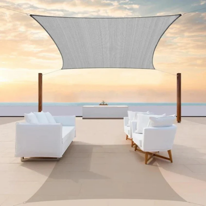 SunShade™ – Voile d’Ombre Carrée Gris Neutre