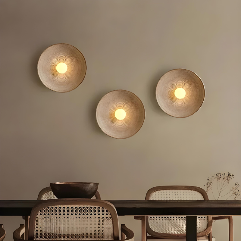 LumiRétro™ – Applique Murale Ronde au Charme Nordique
