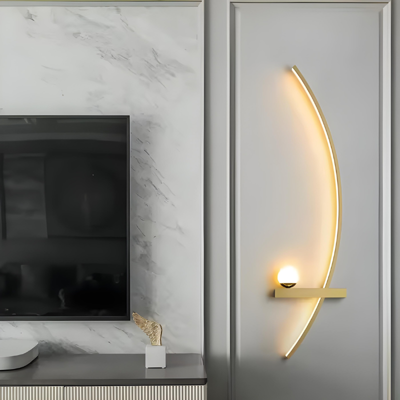 CercleLumi™ – Applique Contemporaine en Arc Lumineux