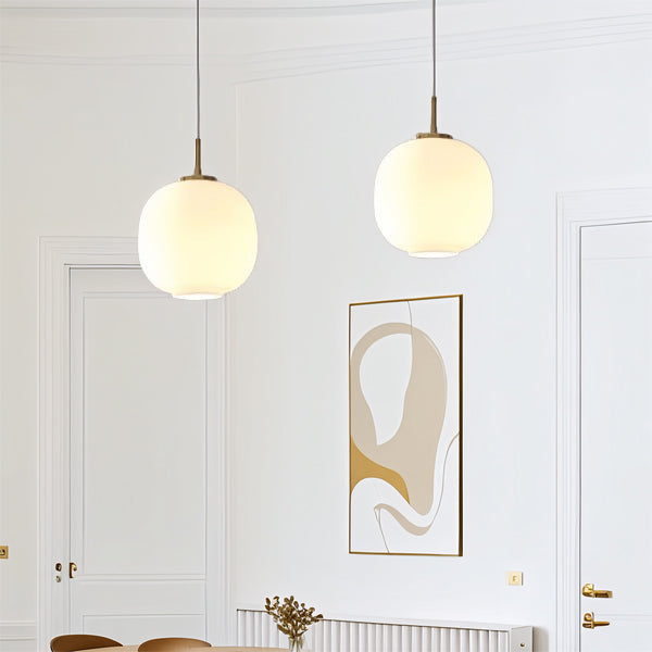 Opalys™ – Lampe Suspendue Style Nordique en Verre Opale