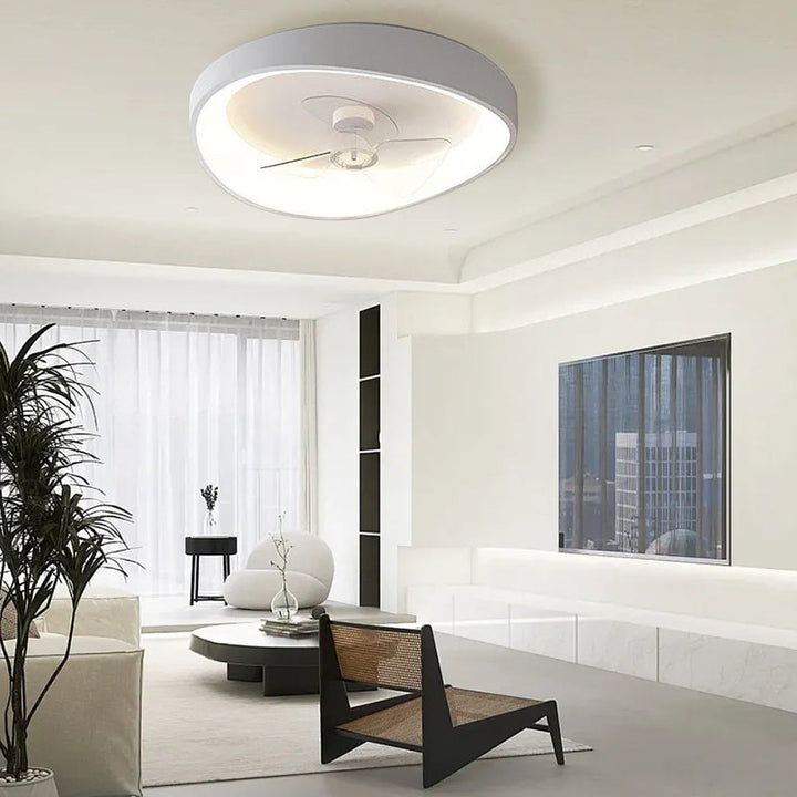 NeutraFan™ – Plafonnier Ventilateur Blanc au Style Épuré
