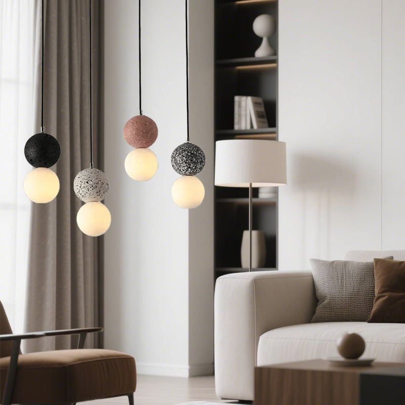 LumiZzo™ – Suspension Épurée avec Finition Terrazzo