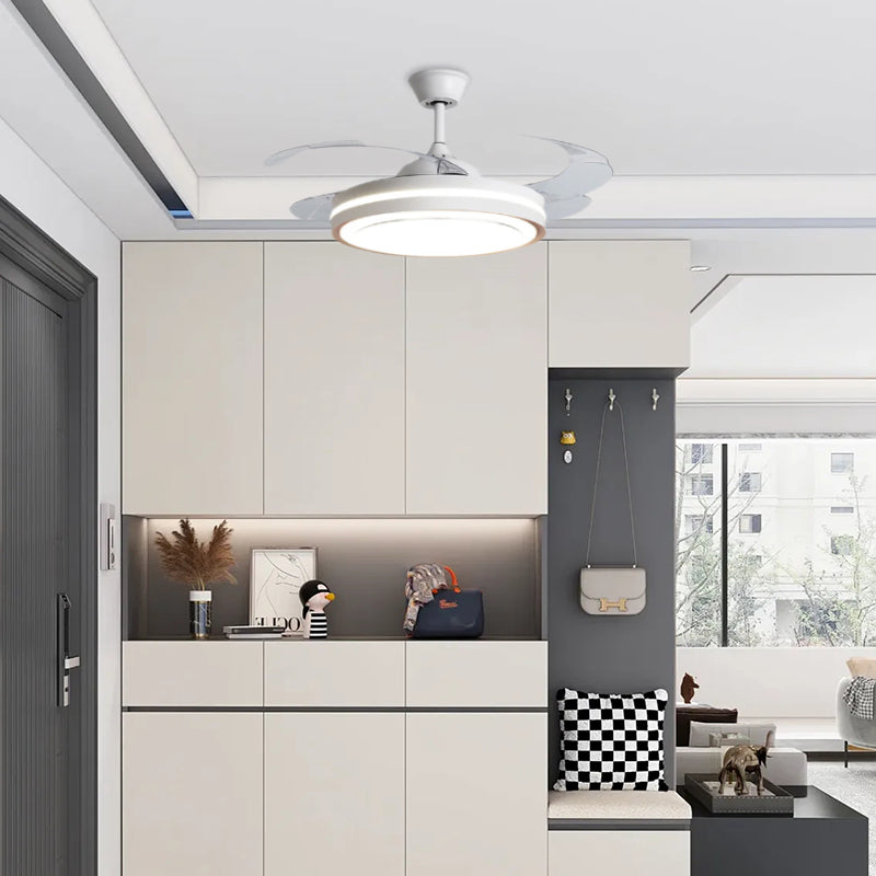 ÉpureTélé™ – Ventilateur Plafond Blanc au Design Minimaliste avec Télécommande