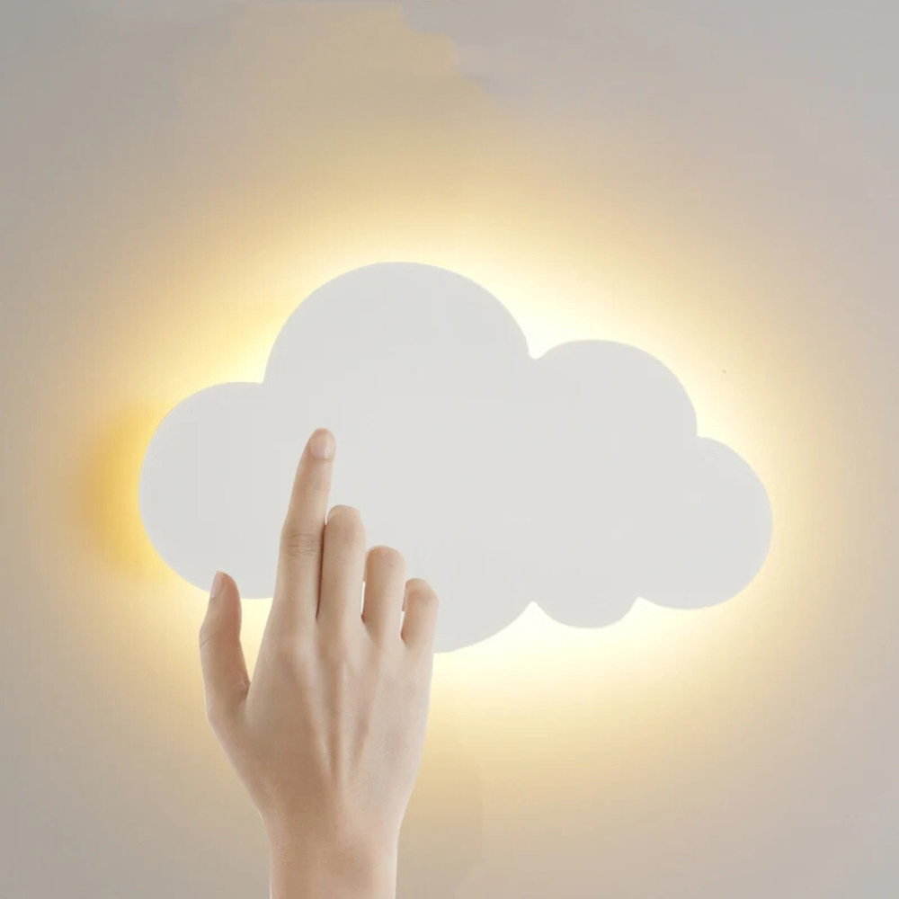 LumiCloud™ – Applique Enfant Tactile en Nuage Apaisant