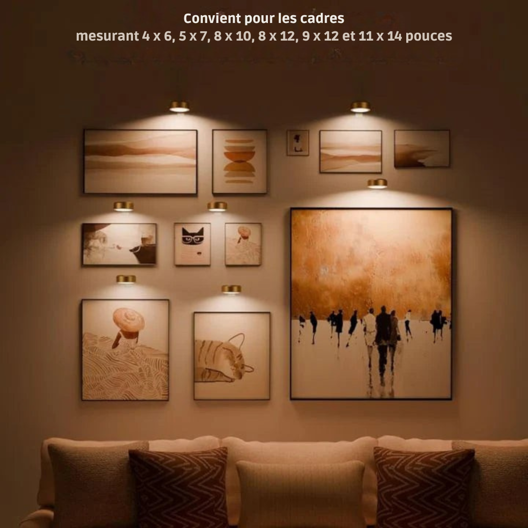 ArtéGlow™ – Éclairage LED Aimanté pour Tableaux