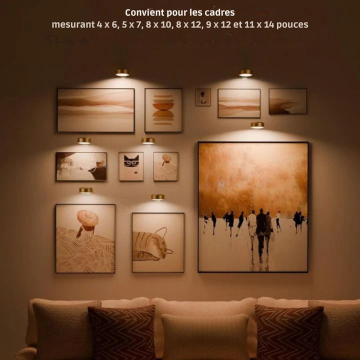 ArtéGlow™ – Éclairage LED Aimanté pour Tableaux