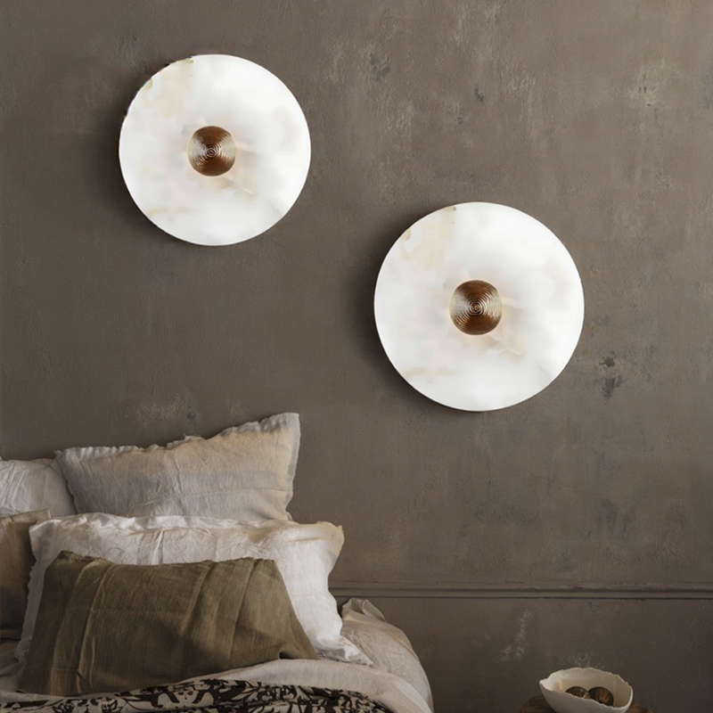 ÉpureBlanche™ – Applique Albâtre au Design Circulaire