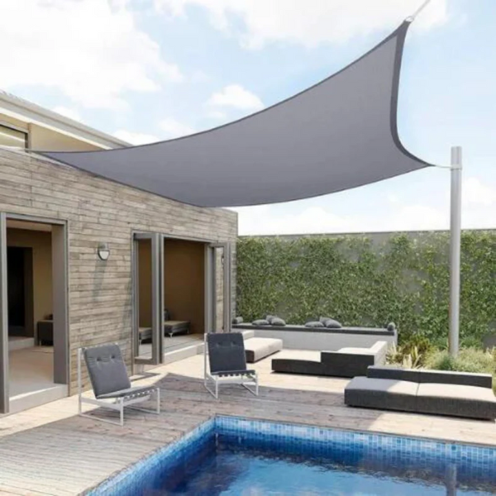 SunShade™ – Voile d’Ombre Carrée Gris Neutre