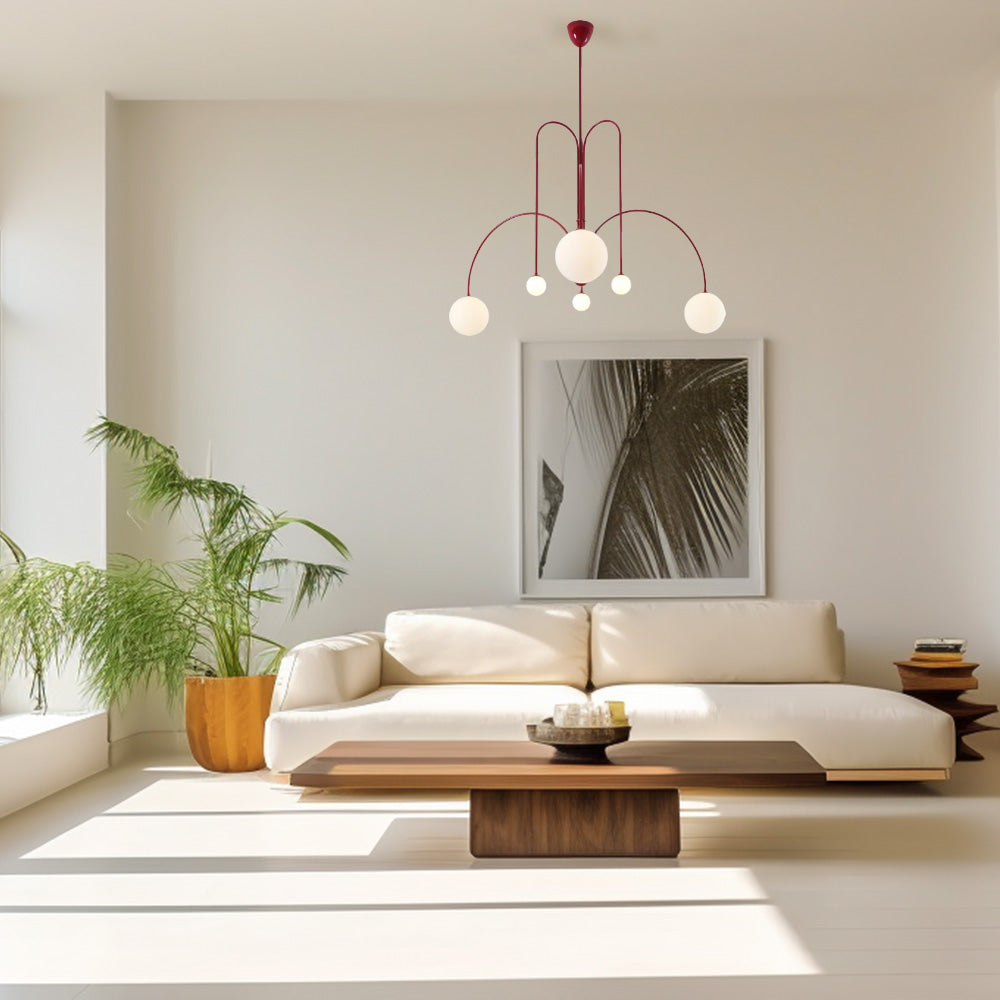 VerreLune™ – Suspension Ronde en Verre Blanc Moderne