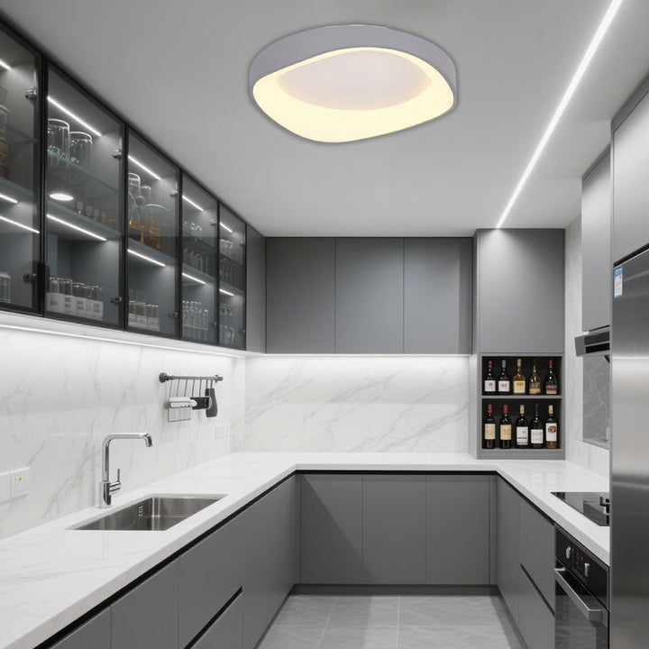 BoisLinéa™ – Plafonnier Design avec Veines de Bois Naturel