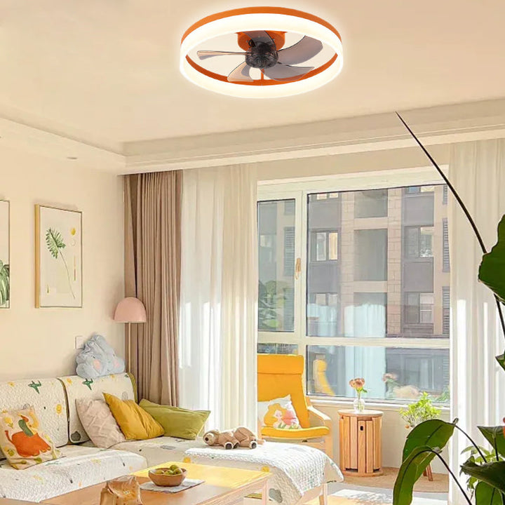 NordiBrise™ – Ventilateur Plafond Scandinave à Fixation Rase avec LED