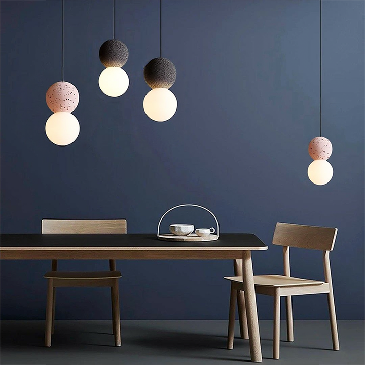 LumiZzo™ – Suspension Épurée avec Finition Terrazzo